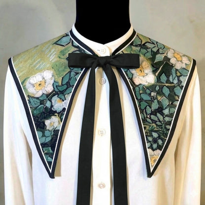 Van Gogh White Roses Art Collar